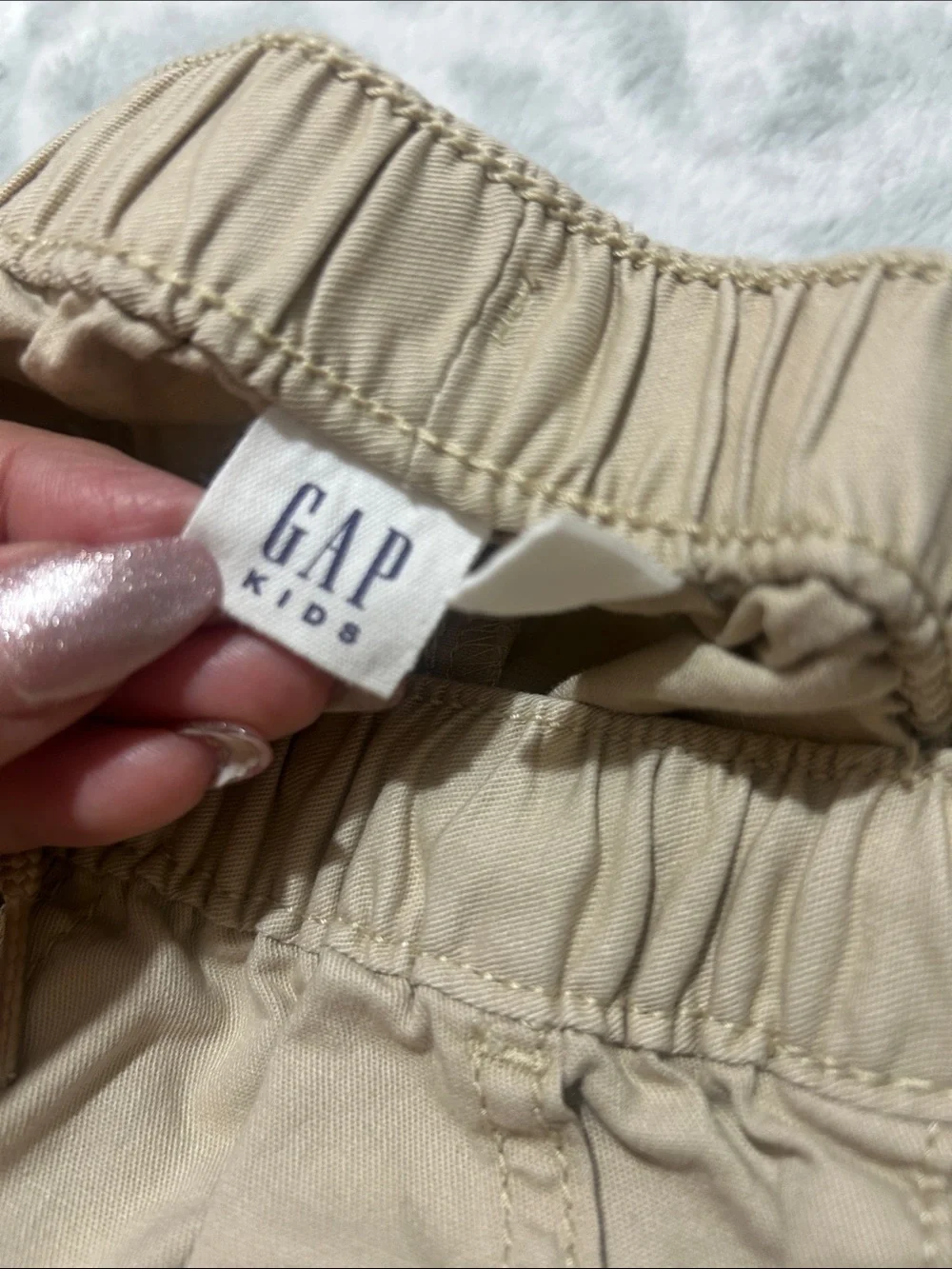 Casual Drawstring Beige Pants perfect for school uniform